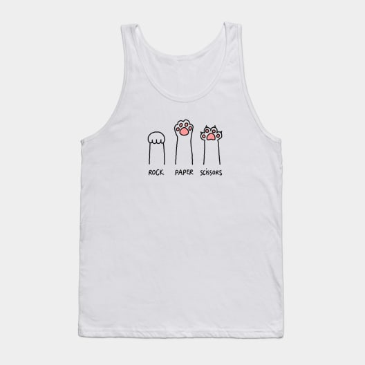 Rock Paper Scissors Tank Top by threadfulcat